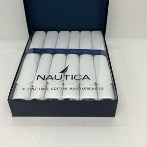 NAUTICA 6 FINE COTTON HANDKERCHIEFS FTL-09-157